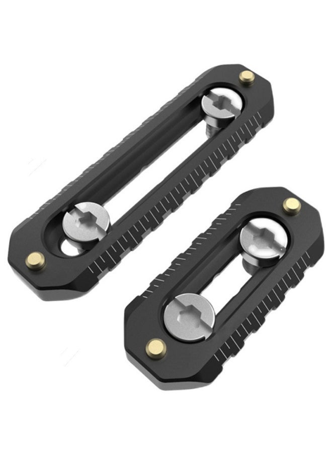 Generic Universal Thin Aluminum Alloy Slide Slide Double Head Anti-off Slip Anti-losing Bracket Accessories SLR Camera 1/4 Screw-Color:46 Sliders  - Image 2
