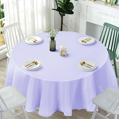 EDI Disposable Round Tablecloths - 12 Pack, Assorted Colors, Plastic, Spill & Stain Resistant, 81" x 84" - Image 2