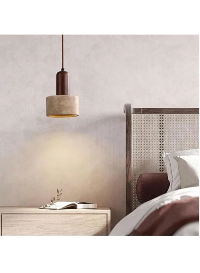 Sumkyle Simple Pendant Lamp Cave Stone Lampshade Compatible with Living Room Bedroom Kitchen Island Chandeliers - Image 3