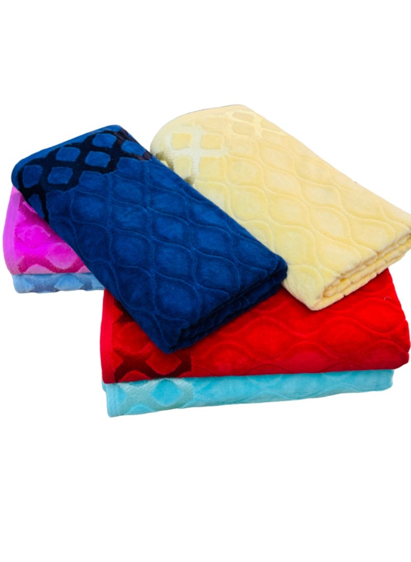 Hayat TEMPO - 6 Piece Jacquard Bath Sheets 80 x 160 cm Super Soft 100% Cotton Fast Absorbent & Quick Dry Towels 500-GSM -Assorted Colours  - Image 3