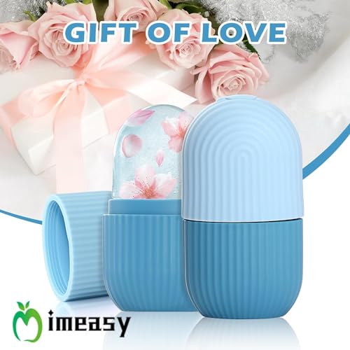 XML Ice Face Roller Silicone Facial Cube for Eyes Neck Massage Remove Dark Circle Pore Shrink Face Skin Care Ice Pack Mould for Knee,Back Pain Relief,Injuries Beauty Tools (3-blue Ice Roller) - Image 5