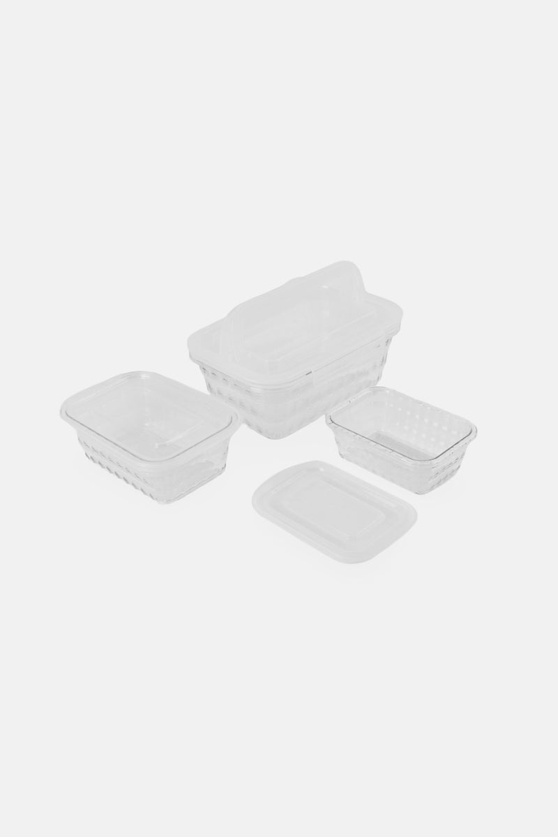 Chef's Club 6 Pieces Plastic Food Storage With Lid Containers Set, Transparent - Image 2