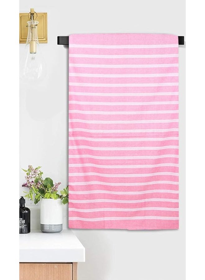 COMFORT WEAVE مناشف حمام قطنية منسوجة بنسيج مريح، 250 جرام/متر مربع، متعددة الألوان (مجموعة من قطعتين، 31 × 62 بوصة) - Image 4