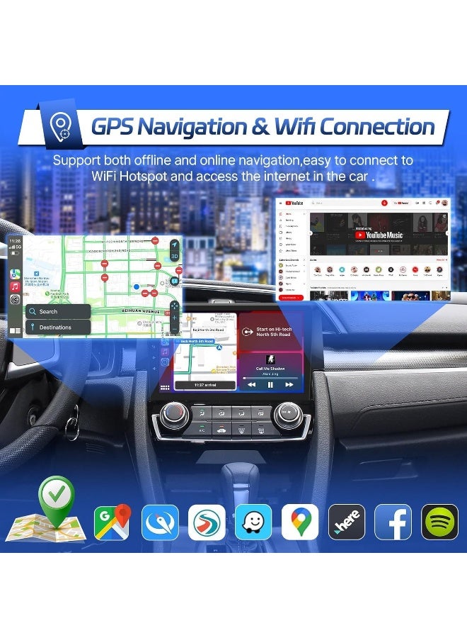 Vierex Fit Honda Civic Car Stereo Android Screen With Apple Carplay Android Auto Honda Civic 2016-2021 Fast Interface AHD Camera Included 4G&WIFI QLED (2+32GB Carplay) - Image 5