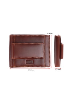 FEND Fend Genuine Leather Card Holder Wallets with RFID Blocking for Men's and Women's Brown  - Image 2