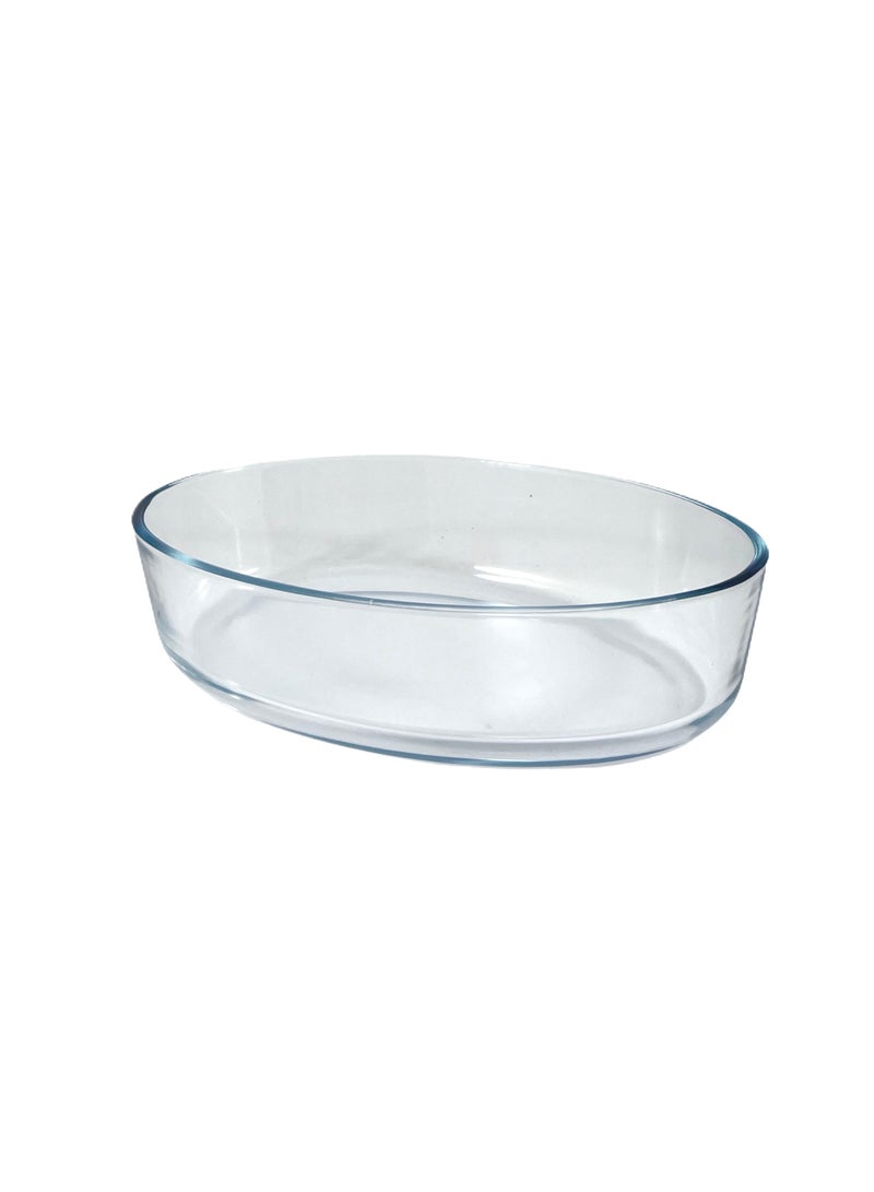 Homemaker Oval Glass Baking Dish – 1.6 Liter Capacity – 26 x 18 cm – Clear – Heat-Resistant Ovenware for Baking, Roasting & Serving - Image 2