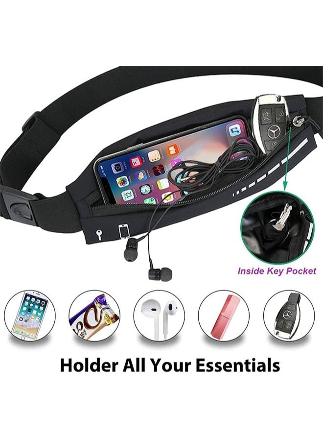 HOMESTAR Ultra Thin Running Belt For Women And Men, Jogging Training Runner's Small Bag Equipment Accessories, Running Jogging Bicycle Waist Bag, Black - Image 2
