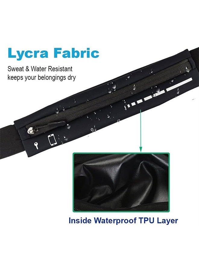 HOMESTAR Ultra Thin Running Belt For Women And Men, Jogging Training Runner's Small Bag Equipment Accessories, Running Jogging Bicycle Waist Bag, Black - Image 5