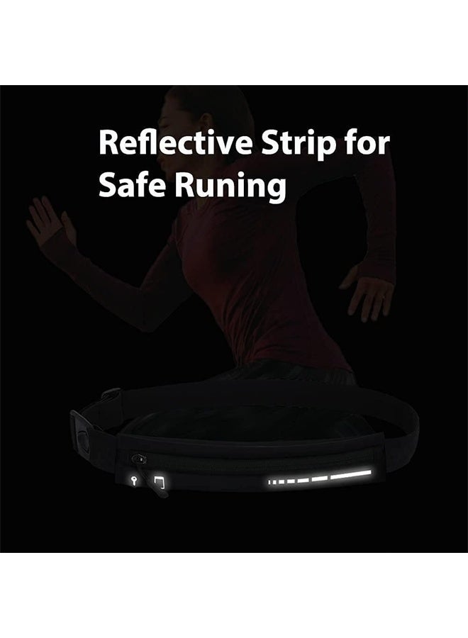 HOMESTAR Ultra Thin Running Belt For Women And Men, Jogging Training Runner's Small Bag Equipment Accessories, Running Jogging Bicycle Waist Bag, Black - Image 4