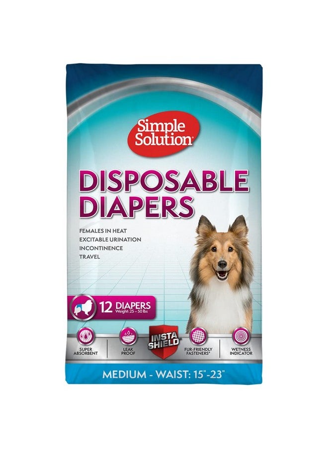 Simple Solution Simple Solution Disposable Diapers, Medium (12 Pack)  - Image 1