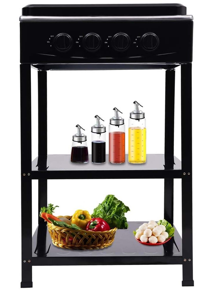 Generic 4-in-1 Gas Stove: 3 Burner + Hot Plate with Stand – Durable & Efficient Cooking Solution  - Image 3