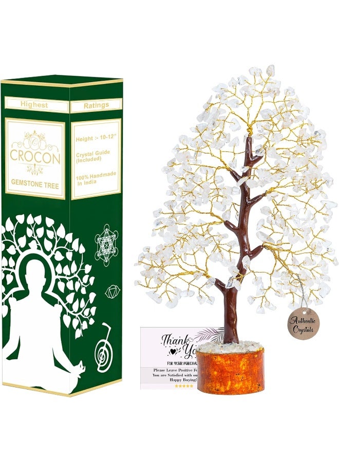 Crocon Clear Quartz Crystal Tree of Life  Chakra Healing Crystals for Positive Energy Feng Shui Decor  Money Bonsai Tree Meditation Stones  Spiritual Gift 1012 - Image 3