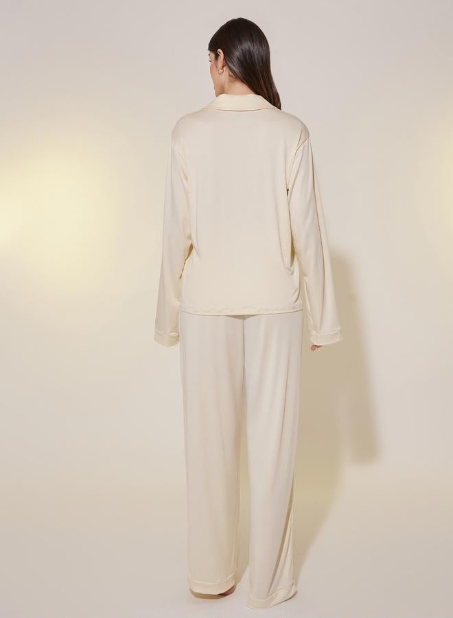 تايك تو قميص ستايلي بجيوب وسروال مستقيم - Image 5