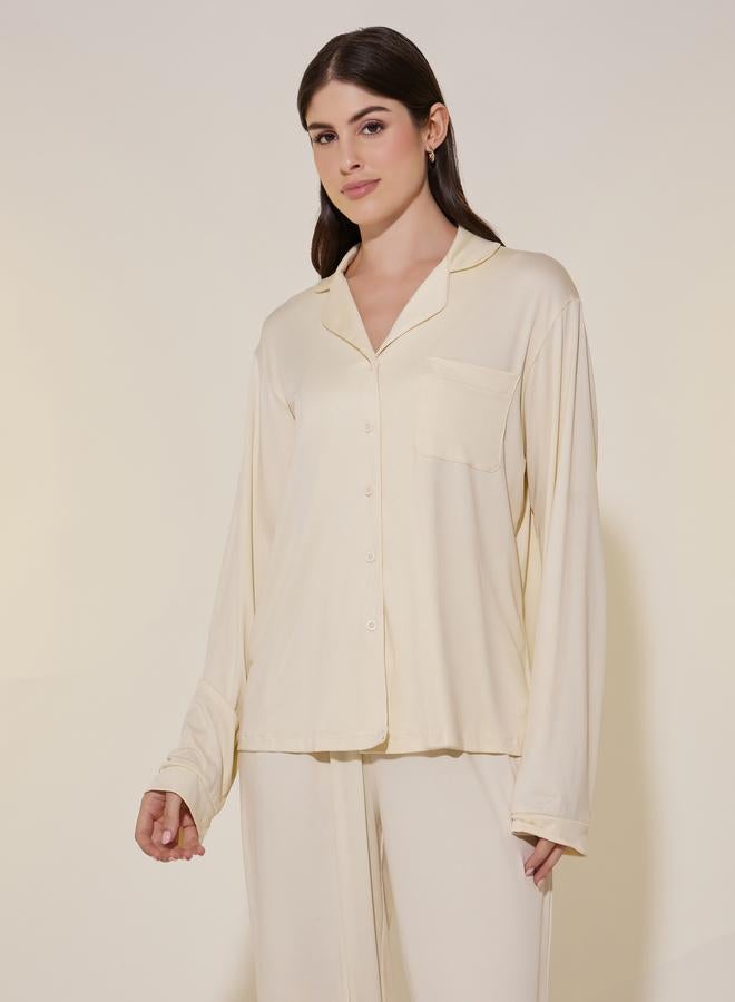 تايك تو قميص ستايلي بجيوب وسروال مستقيم - Image 3