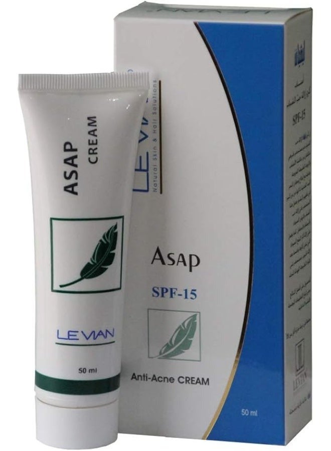 ليفيان كريم مضاد لحب الشباب بمعامل حماية من الشمس SPF-15 50 مل
