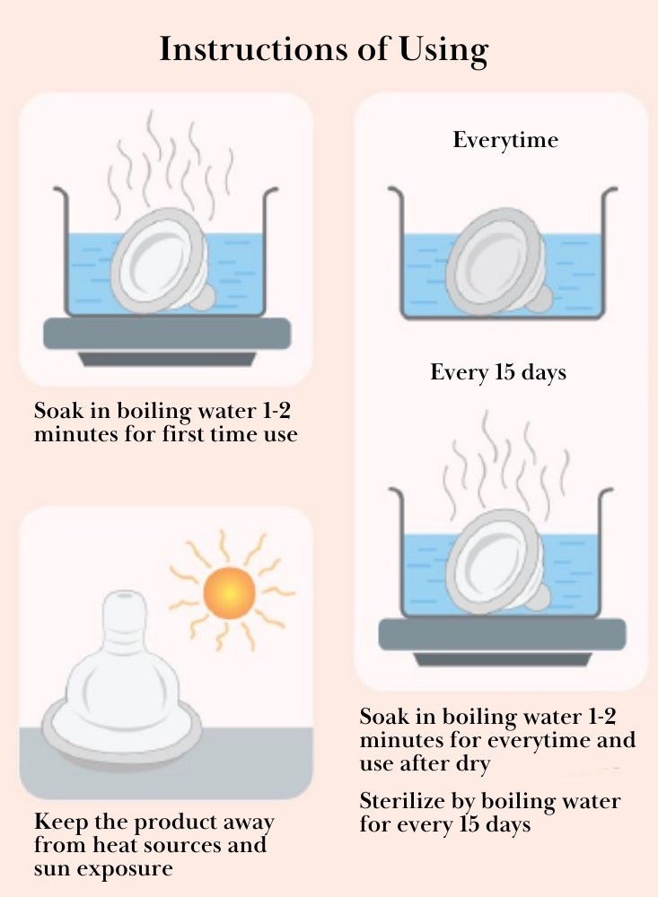 جابلو حلمة رضاعة مصنوعة من  السيليكون مضادة للمغص حجم كبير - Image 4