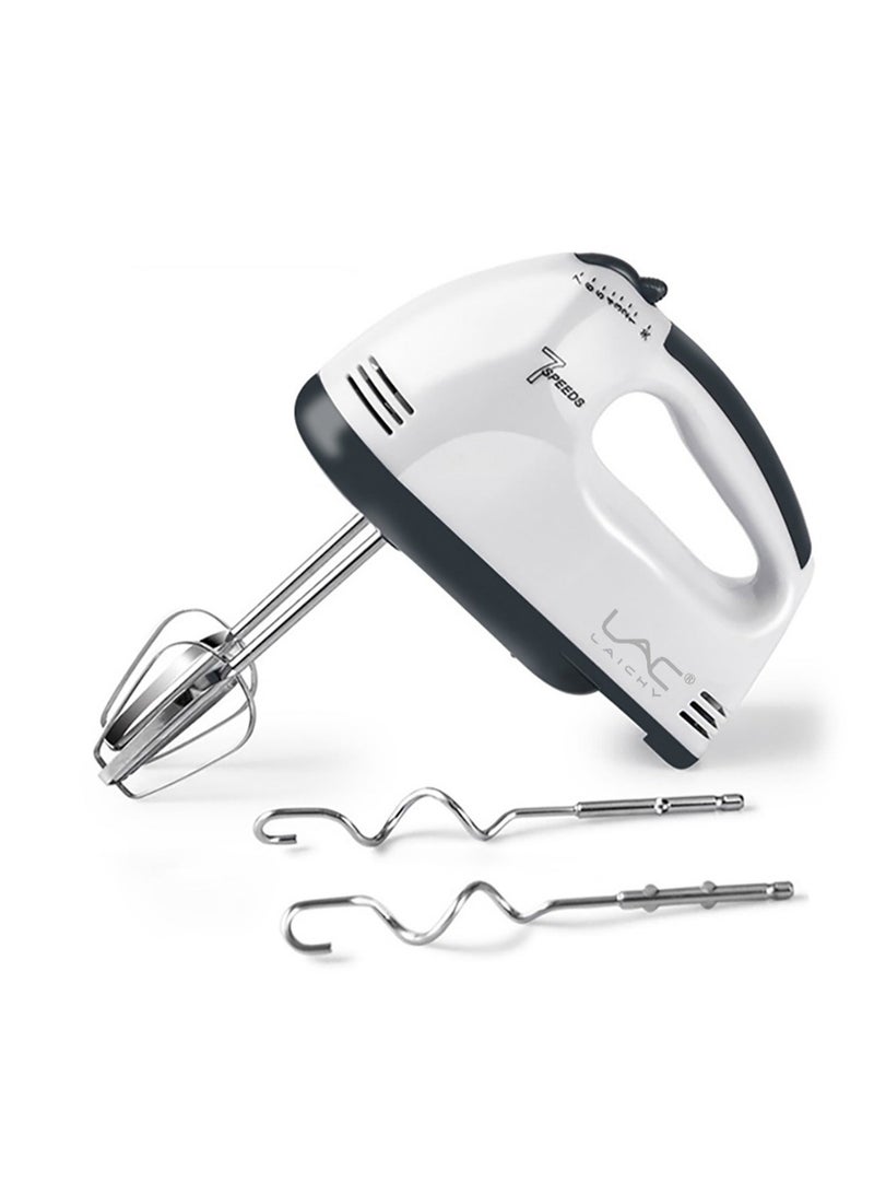 7speeds 7-Speed Electric Hand Mixer – Lightweight 180W Handheld Egg Beater with Extra-Long Beaters, Dough Hooks & Balloon Whisk – Ideal for Baking, Whipping, Mixing & Cake Making - Image 1