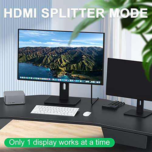 AVIDGRAM HDMI Switch 8k@60hz Splitter, AVIDGRAM Bidirectional HDMI Switcher 2 in 1 Out, Splitter 1 in 2 Out, Support 4K@120hz, Compatible with PS5, XSX, UHD TV, Monitor, Projector (1 Display at a time) - Image 5