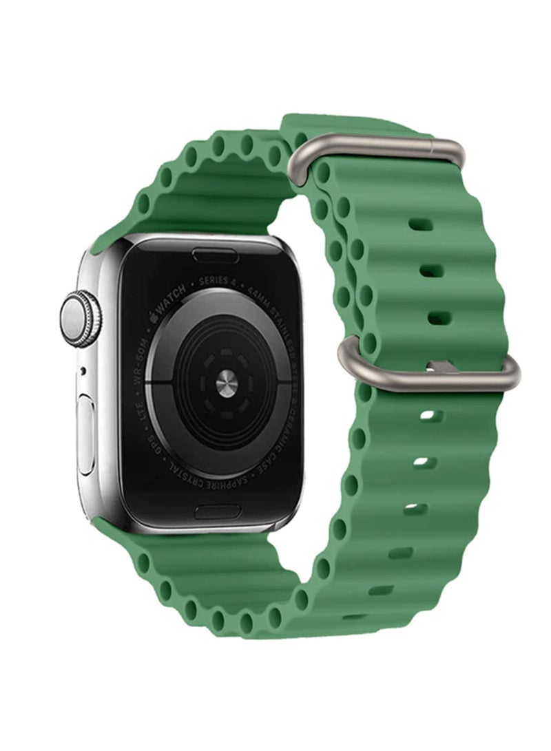 Protect Silicone Ocean Strap Compatible With Apple Watch Band 42 44 45 & 49mm - Image 2