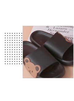 Huitich Black Side Bear Slide Sandals 38-39  - Image 2