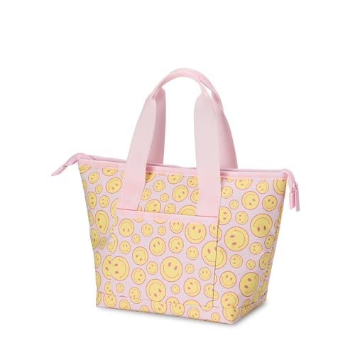Swig Life Lunchi Lunch Box Waterproof and Insulated Lunch Box for Women with Wide Bottom Zipper Closure Back Pocket and Top Handle in Oh Happy Day - Image 3