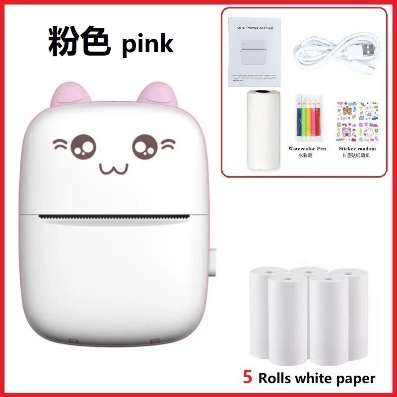 Portable Mini Printerc9 Mini Thermal Printer Bluetooth Mobile Phone Po Printer Flap Pocket Pants Student - Image 1