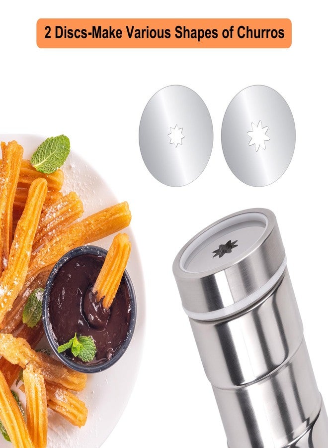 Aschef Stainless Steel Effort-saving Churro Maker Machine Kit Home DIY set with Brushes, Maquina para Churros，Easy To Use And Clean, Make Your Own Churros at Home(2-nozzles) - Image 4