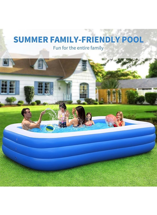 TodyJeyHo Inflatable Swimming Pool for Kids and Adults, Thickened Blow Up Family Swimming Kiddie Pool for Garden, Backyard, Family Summer Water Party(305 * 183 * 56cm) - Image 4