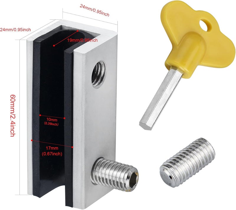 PENMAMA Window Locks, 4 Sets Sliding Security Window Lock with Key for Vertical & Horizontal Sliding Windows & Sliding Doors, Adjustable Window Locks Security Window Stoppers for Patio Bedroom Home and Office - Image 2