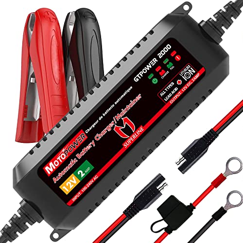 MOTOPOWER MP00207A 12V 2Amp Automatic Battery Charger for Lithium Ion Batteries - Image 1