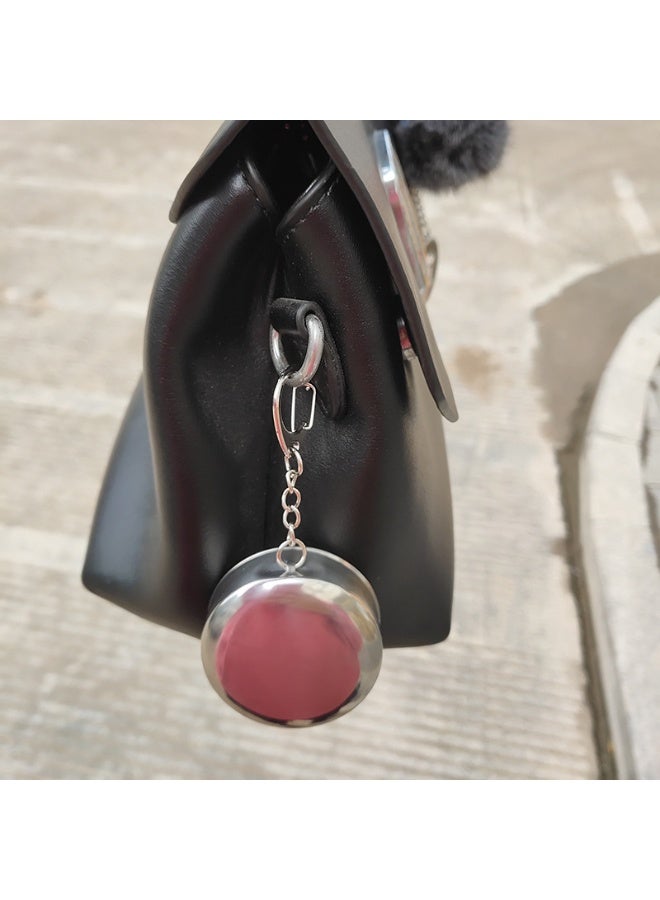 Stainless Steel Collapsible Cup with Lid and Keychain for Hiking Camping Outdoor Activities (250ML) - Image 3