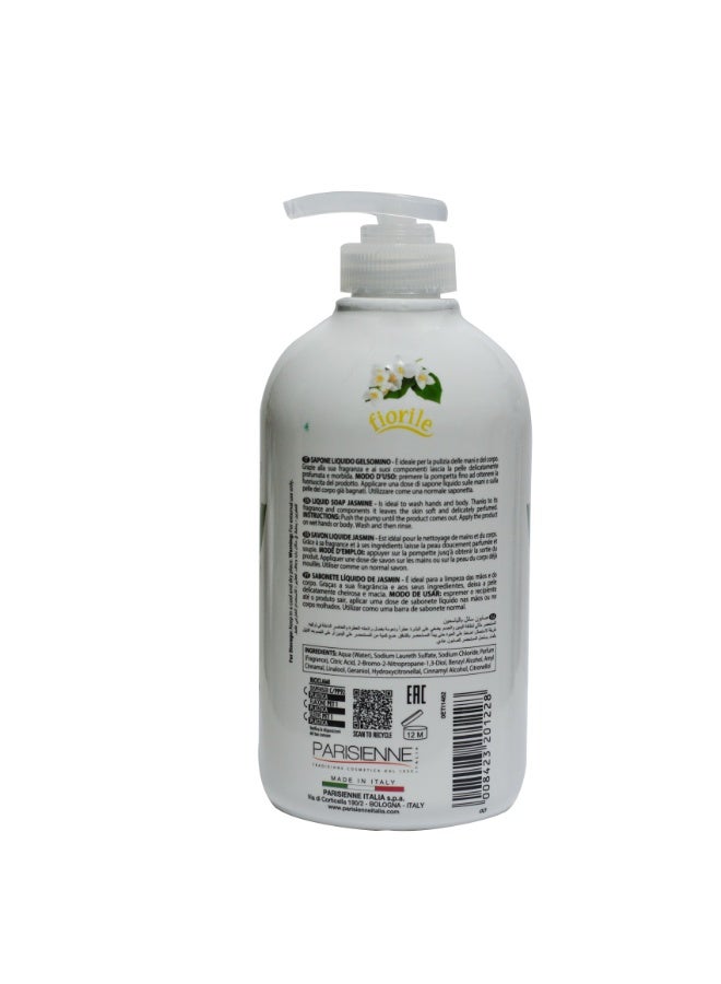 Fiorile Liquid Soap Jasmin 500ML | Gentle Cleansing with Elegant Floral Fragrance | Hand Wash | Germ Protection & Deep Cleansing | Soothing & Moisturizing Effect - Image 2