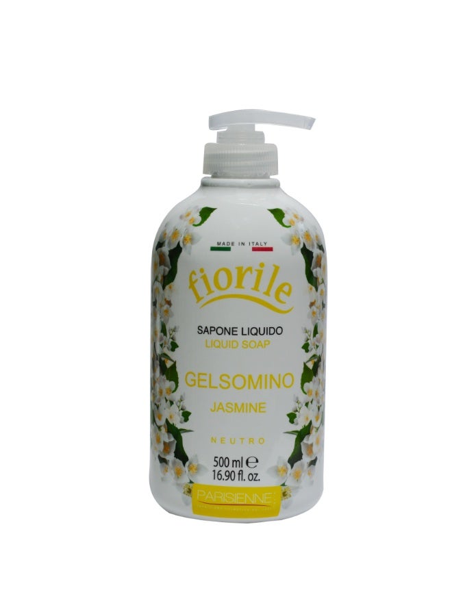 Fiorile Liquid Soap Jasmin 500ML | Gentle Cleansing with Elegant Floral Fragrance | Hand Wash | Germ Protection & Deep Cleansing | Soothing & Moisturizing Effect - Image 1