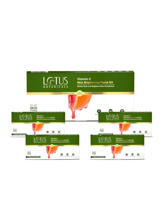 لوتس بوتنيكال مجموعة "لوتس بوتانيكالز" (Lotus Botanicals) لتفتيح البشرة بفيتامين "سي" | 5 خطوات سهلة | لجميع أنواع البشرة | عبوة تحتوي على 4 منتجات (48 جم × 4) - Image 1