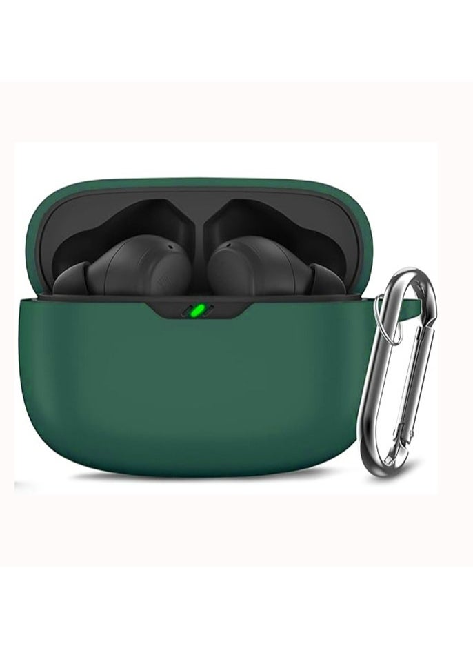 Generic - جراب حماية سيليكون لسماعات JBL Vibe 200TWS مع سلسلة مفاتيح لسماعات JBL اللاسلكية - أخضر - Image 1