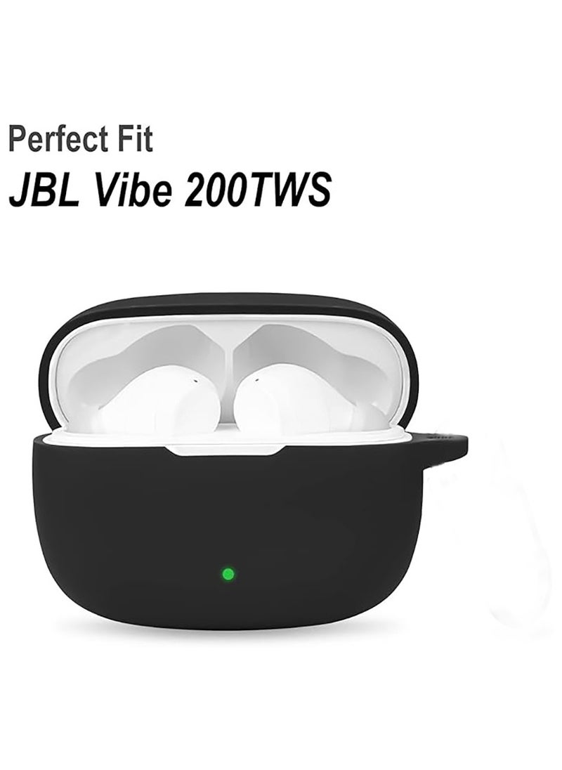 Generic - جراب حماية سيليكون لسماعات JBL Vibe 200TWS مع سلسلة مفاتيح لسماعات JBL اللاسلكية - أخضر - Image 1