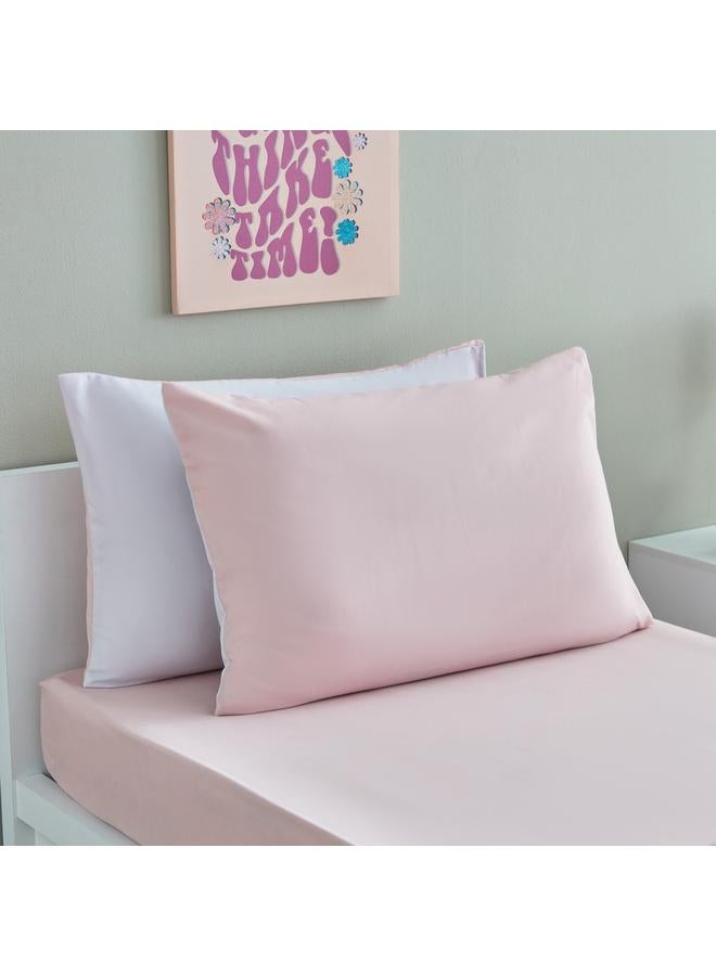 فيرا طقم غطاء وسادة من الألياف الدقيقة ذو وجهين مكون من قطعتين مقاس 50 × 75 سم - Image 1