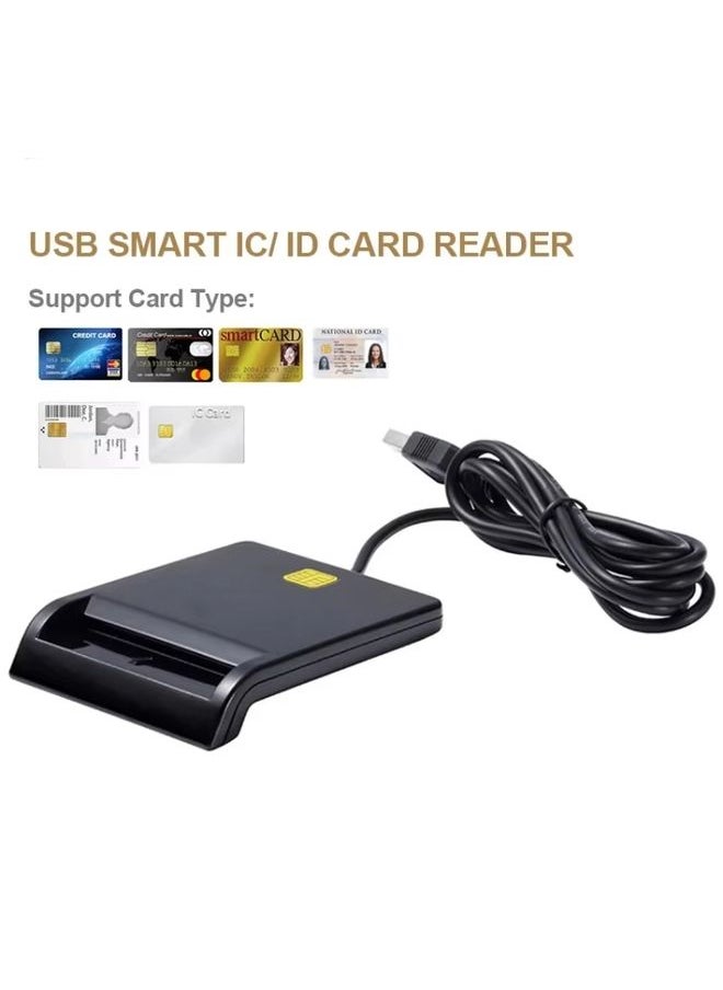 BURAQ - USB 2.0 IC Card / Bank Card / ID Card / SD Card Smart Reader(No Disc) - Image 1