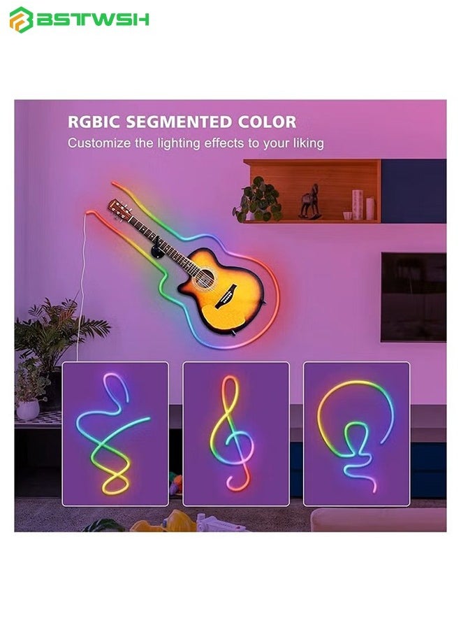 BSTWSH - 5M Alexa LED Strip Lights with Remote Waterproof WiFi RGB Colors Changing Smart Led Neon Light Strips Music Sync APP Control Work with Alexa Strips Light for Bedrooms, Bar, Birthday Party, Game - Image 1