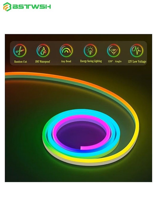 BSTWSH - 5M Alexa LED Strip Lights with Remote Waterproof WiFi RGB Colors Changing Smart Led Neon Light Strips Music Sync APP Control Work with Alexa Strips Light for Bedrooms, Bar, Birthday Party, Game - Image 1