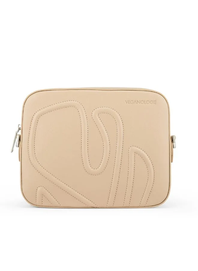 فيجانولوجي Maze Crossbody Bag in Beige Made from 1.5 Bamboo Stems