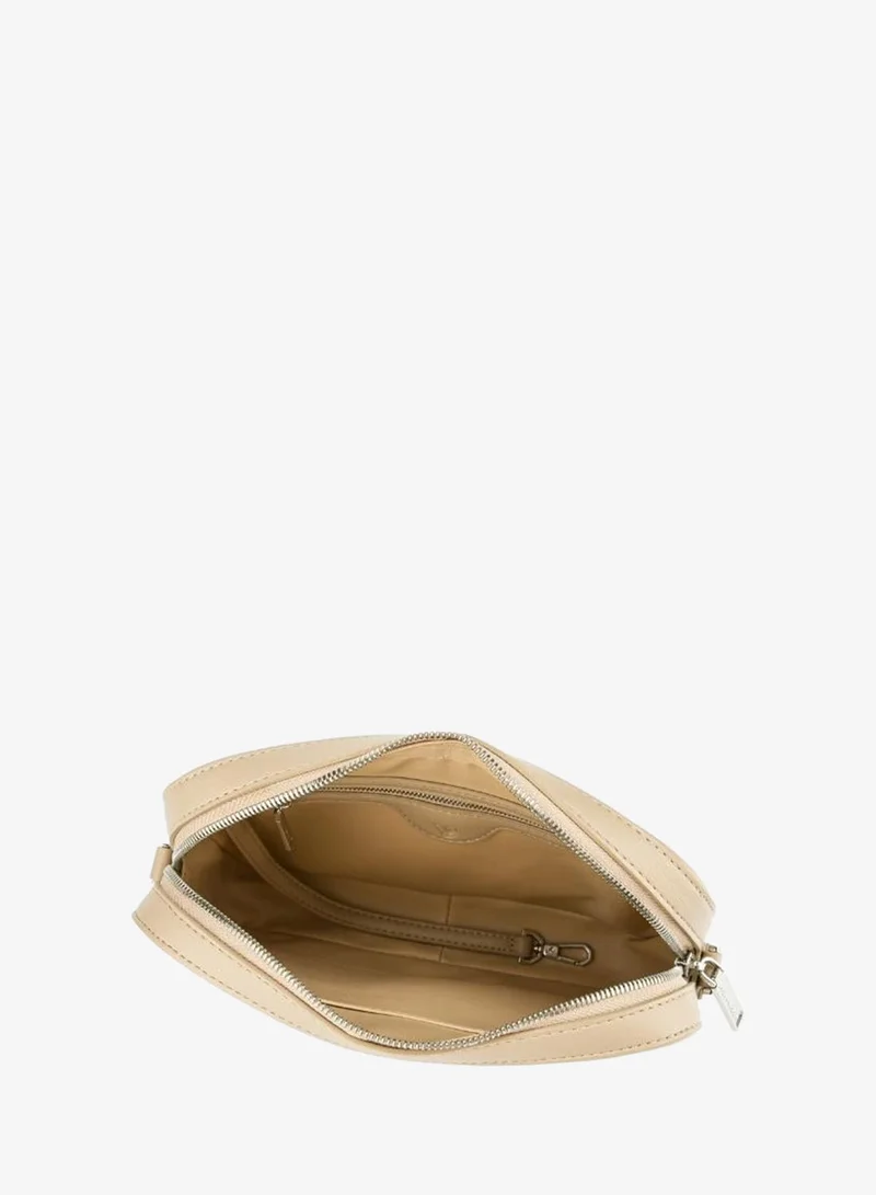 Veganologie Maze Crossbody Bag in Beige Made from 1.5 Bamboo Stems