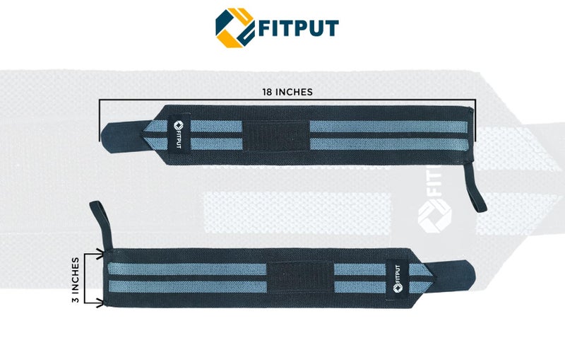 FITPUT Premium Wrist Band for Men Gym (2 PCS,18 Inch) – Wrist Support for gym & Wrist Straps for Men Workout | Gym Wristband, Hand Grip forgym, and Wrist Straps for GymEssentials - Image 3