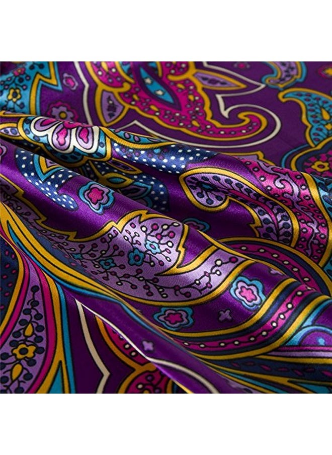 YOUR SMILE - Polyester Scarf Women’S Fashion Pattern Large Square Satin Headscarf Headdress 35''X35'' (Style 506) - Image 1