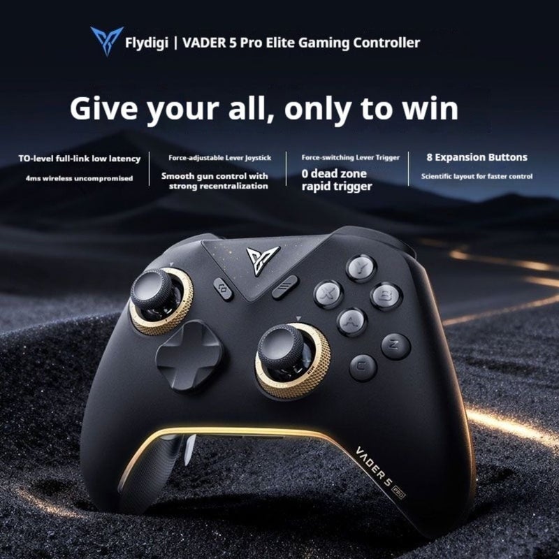 Flydigi Vader 5 Pro Wireless Gaming Controller Compatible with Steam PC Mobile Devices and Tablets, Black - Image 2