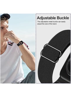 O Ozone [Pack 4] Stretchy Nylon Sport Bands For Apple Watch Series 10 | Ultra 2 | 8 Ultra | 9 | 8 | 7 | 6 , 49/46/45/44/42mm Adjustable Braided Sport Elastic Wristband  - Image 5