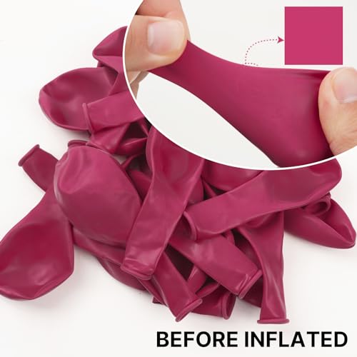PartyWoo Hot Pink Balloons 50pcs 12 Inch Magenta Fuchsia Balloons for Baby Shower Gender Reveal Engagement Bachelorette Wedding Bridal Shower Anniversary Birthday Party Decorations Pink-Y12 - Image 4
