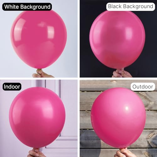 PartyWoo Hot Pink Balloons 50pcs 12 Inch Magenta Fuchsia Balloons for Baby Shower Gender Reveal Engagement Bachelorette Wedding Bridal Shower Anniversary Birthday Party Decorations Pink-Y12 - Image 2