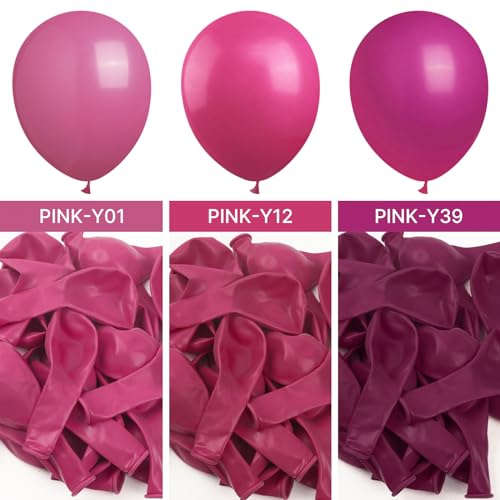 PartyWoo Hot Pink Balloons 50pcs 12 Inch Magenta Fuchsia Balloons for Baby Shower Gender Reveal Engagement Bachelorette Wedding Bridal Shower Anniversary Birthday Party Decorations Pink-Y12 - Image 3