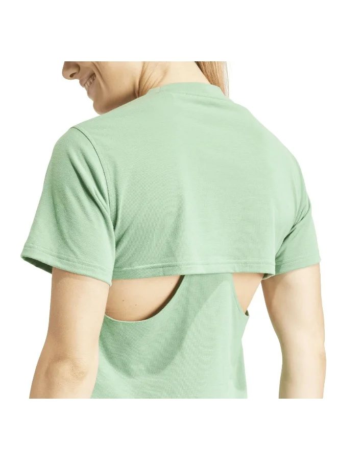 adidas Originals Adidas Power Bl Tee Green Training T-Shirts For Women Xs